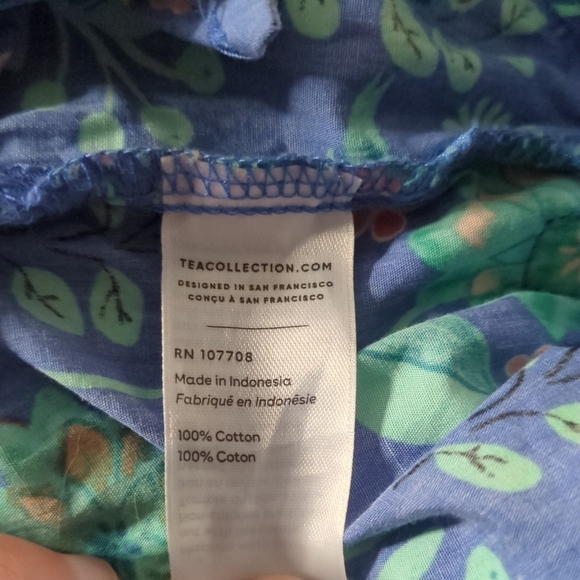 Tea Collection Vibrant Tropical Floral Cotton Culotte Shorts Size 2 - Picture 6 of 8